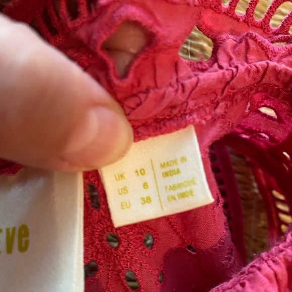 Anthropologie Maeve embroidery top red - Picture 9 of 11